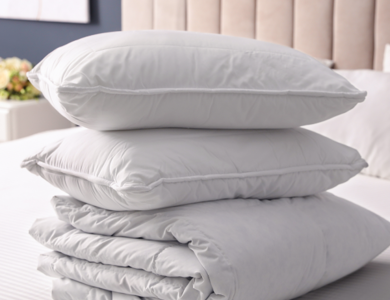 Hotel Laundry Bedding Folded And Stacked 600X600